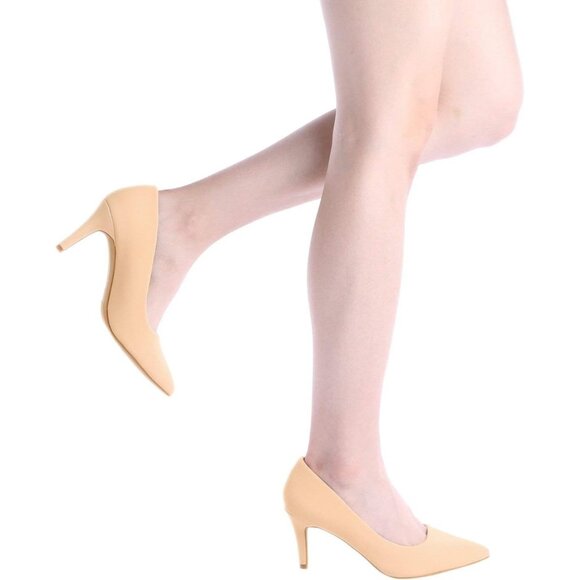 Dream Pair Women's Nubuck Faux Leather Kucci Pointed Toe High Heel Pumps Shoes - Picture 7 of 7